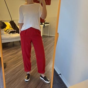 Vintage DKNY Red Wool Pants